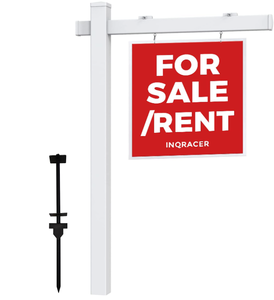Vinyl PVC White Real Estate Sign Post