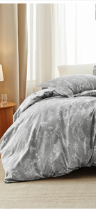 Bedsure TwinTwin XL Comforter Set - GreyWhite Botanical Flowers