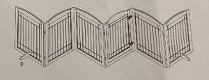 6 Panel Pet Pen Gate - Walnut