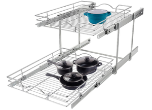 OCG 2-Tier Chrome Pull Out Cabinet Organizer