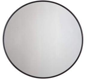 32 Inch Round Black Framed Wall Mirror
