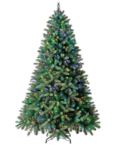 Evergreen Classics 7.5 ft Color Blast Pre-Lit Washington Spruce