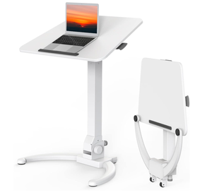 Claiks Mobile Standing Desk - White