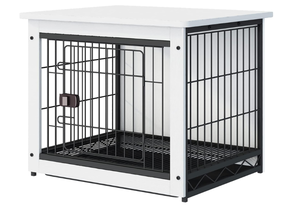 SPRICHIC Pet Cage with Crate Cover - White
