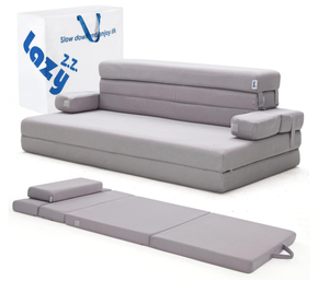 Lazyzizi Sleep 4 Inch Foldable Mattress - Grey