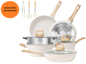 SODAY 12pc Pots and Pans Set - SEE DESCRIPTION