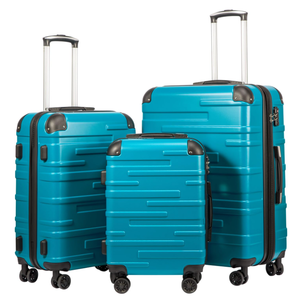 3Pc Set - Coolife Luggage - 282420 - Lake Blue