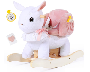 labebe Kids Rocking Rabbit - WhitePink