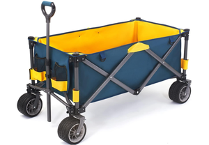 UIDYGGD Extra Large Folding Wagon Cart - BlueYellow