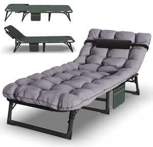 soliles Portable Folding Camping Cot - Grey