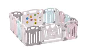 Foldable Baby Playpen - Macarons
