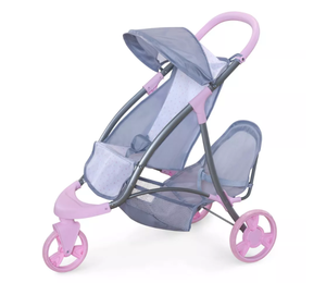 Perfectly Cute Double Stroller for Baby Dolls