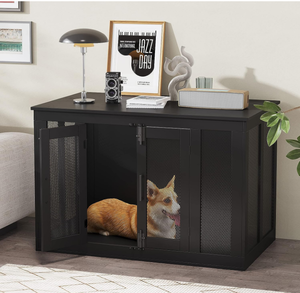 Irontar Dog Crate Furniture - Black