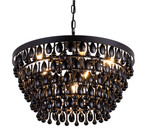 Wellmet Black Crystal Chandelier
