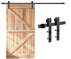 EaseLife 8 FT Heavy Duty Sliding Barn Door Hardware Track Kit