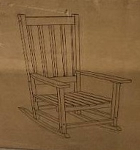 Serwall Grey Rocking Chair