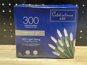 Warm White Christmas Light String of 300