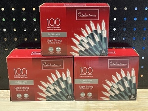 Clear Mini Christmas Light String 3 Boxes of 100