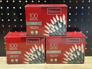 Clear Mini Christmas Light String 3 Boxes of 100