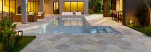 lot 30 image: Lot of (24 Cases) Manstone Hexagon Tile 12.95-sq.ft.  Total Coverage 310.8-sq.ft.