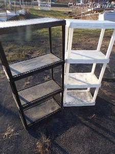 lot 75 image: Pair of Plastic Shelving