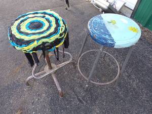 lot 48 image: Pair of Metal Stools