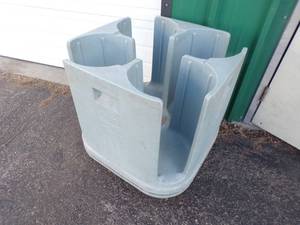 lot 58 image: Gray 5 Gallon Pail Cart on Wheels
