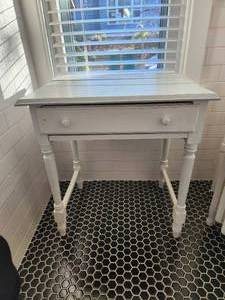 White Antique Side Table