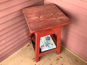 Red Side Table