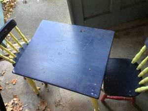 Antique Kids Table and Chairs