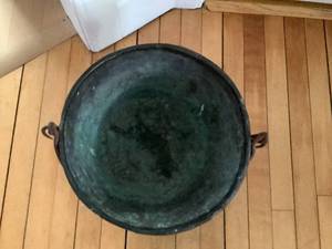 Antique Wooden Box and Pot