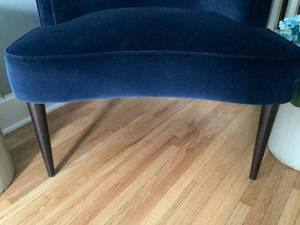 Room & Board Blue Velvet Chair