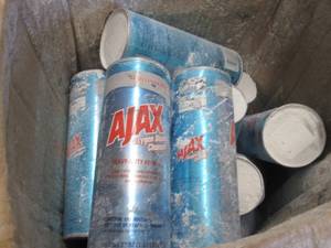 lot 74 image: Damaged Box of Ajax Oxygen Bleach C...