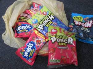 lot 127 image: 12 pks Assorted Candy...