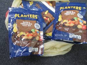lot 150 image: 6- 6 oz Planters Nuts & Chocolate T...