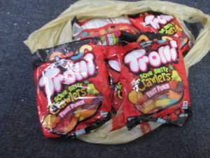lot 157 image: 6 Bags Trolli Sour Brite Crawlers...