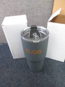 lot 261 image: 2 each Slog Coffee Mug Tumbler 30 O...