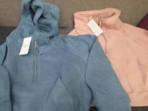 lot 280 image: 2 Ladies Medium Short Half Zip Swea...