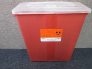 lot 318 image: Case of 12 Medegen Stackable Sharps...
