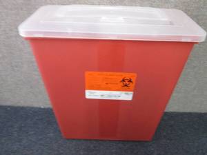 lot 319 image: Case of 12 Medegen Stackable Sharps...