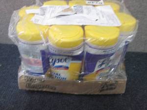 lot 349 image: 10 Canisters Lysol 35 ct Dual Actio...