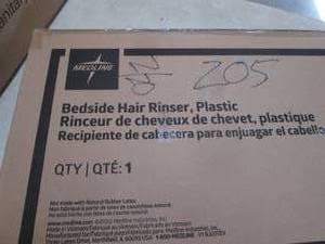 lot 387 image: Medline Bedside Hair Rinse Tray Ret...