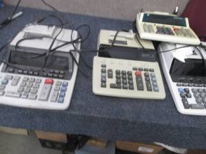 lot 400 image: 7 Adding Machines Calculators in V...