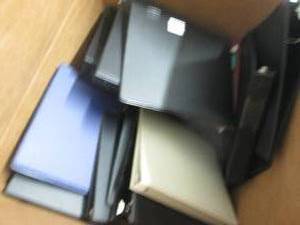 lot 403 image: XL Box of Assorted 3 Ring Binders...
