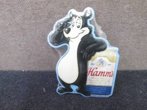 lot 451 image: Hamms Bear Metal Sign...