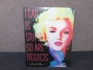 lot 454 image: Metal Marilyn Monroe Sign 16x12.5 i...