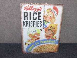 lot 458 image: Metal Rice Krispies Sign 16x12.5 in...