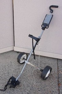 lot 26 image: Knight Litetech 2 Wheel Aluminum Golf Cart Parfect Compact Folding PushPull Golf Cart