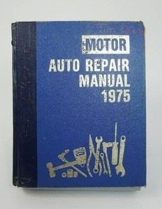 lot 39 image: Ephemera Antique Vintage Retro Automobile Service Station 1975 MOTOR Auto Repair Manual Hard Cover Book