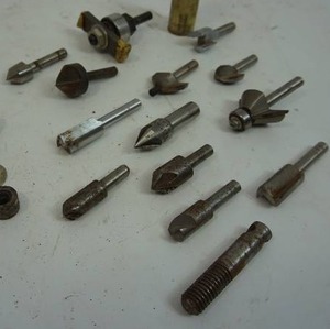 lot 101 image: Garage Hand Tool Accessories Router Bits Large Variety Tips Etc.